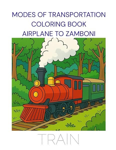 Modes of Transportation Coloring Book