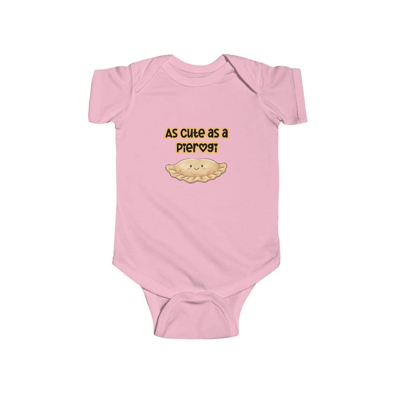 Infant Bodysuit — "As Cute as a Pierogi" Graphic Baby Onesie